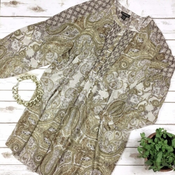 Lane Bryant Dresses & Skirts - Lane Bryant Plus Size Sheer BOHO Tunic Style Dress